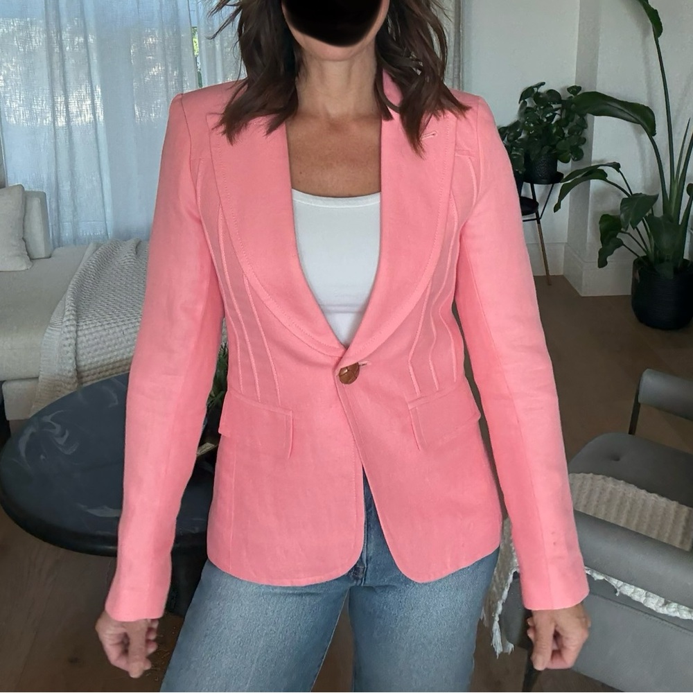 Gorgeous Pink Linen Smythe Blazer